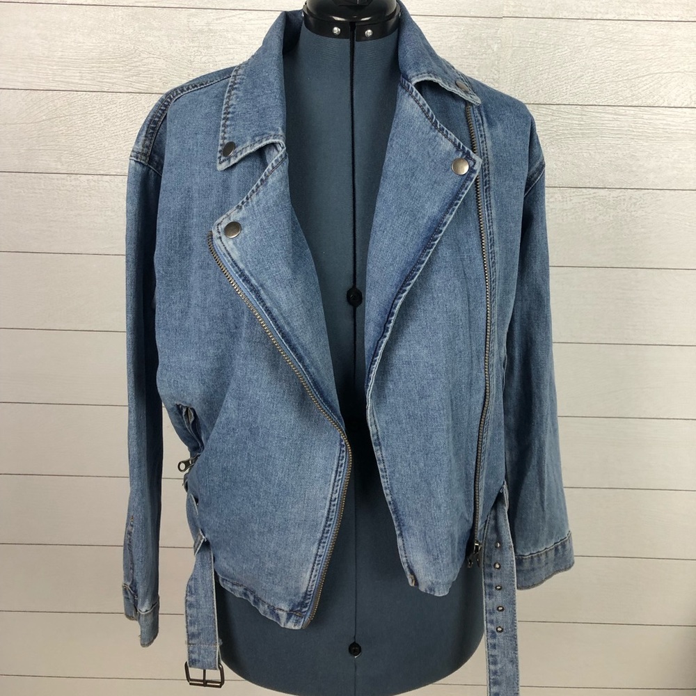Forever 21 motor denim jacket